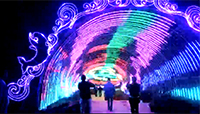LED燈光節(jié)彩燈：夢(mèng)幻時(shí)光通道彩燈，時(shí)空隧道彩燈